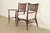 Calvin Furniture Paul McCobb Irwin Collection Mid-Century Modern Sculpted Walnut Cane Back Armchairs, Newly Refinished For Sale - Image 4 of 12