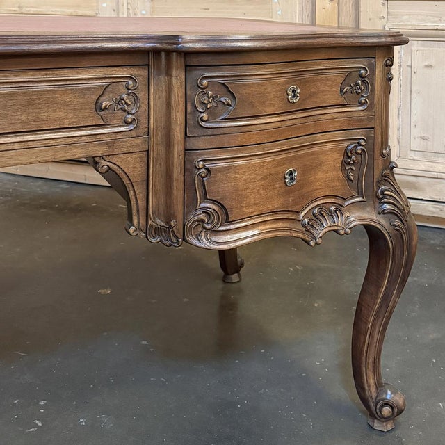 Antique French Louis XV Walnut Double-Faced Desk For Sale - Image 11 of 15