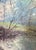 Original oil on canvas depicting a sunlit woodland stream. Executed with expressive palette-knife and brushwork, the...
