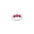 Metal Contemporary White Gold Ruby Ring in Pinion Bezel Setting Size 5.5 For Sale - Image 7 of 12