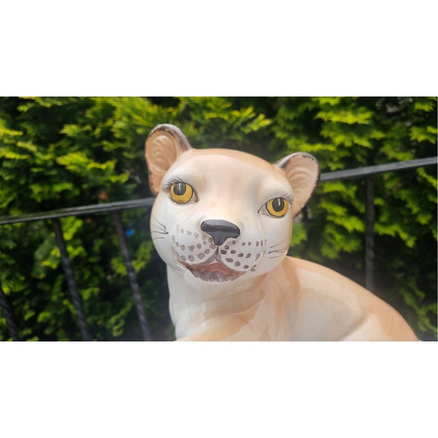 1970s Vintage Porcelain Lion Figurine, 1960s For Sale - Image 5 of 10