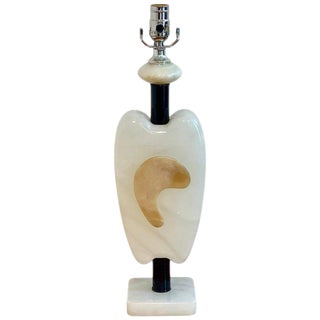 Mid 20th Century Italian Mid-Century Marble Ameba Sculpture Lamp For Sale