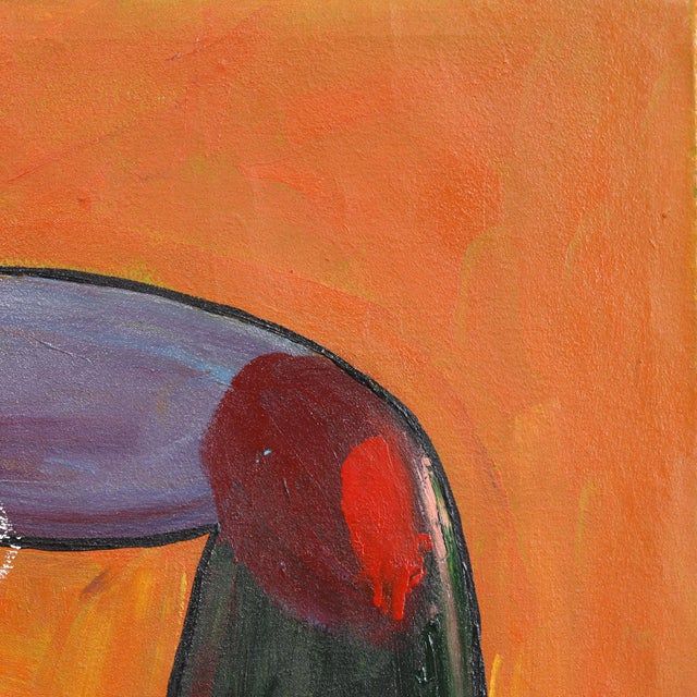 Textile Crazy Apartment 2 - Original Bold Figurative Cubist Mixed Media Painting on Canvas by Valerie Etitinwo For Sale - Image 7 of 9