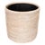 Wood Artifacts Rattan Round Waste Basket with Metal Liner in White Wash - 11" For Sale - Image 7 of 7