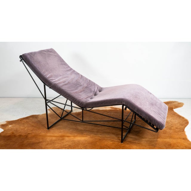 Textile 1980s Attributed to Paolo Passerini Chaise Lounge for Uvet Dimensione For Sale - Image 7 of 18