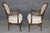 1950s Pair of French Style Louis XVI Style Walnut Mid 20th Century Armchairs For Sale - Image 5 of 12