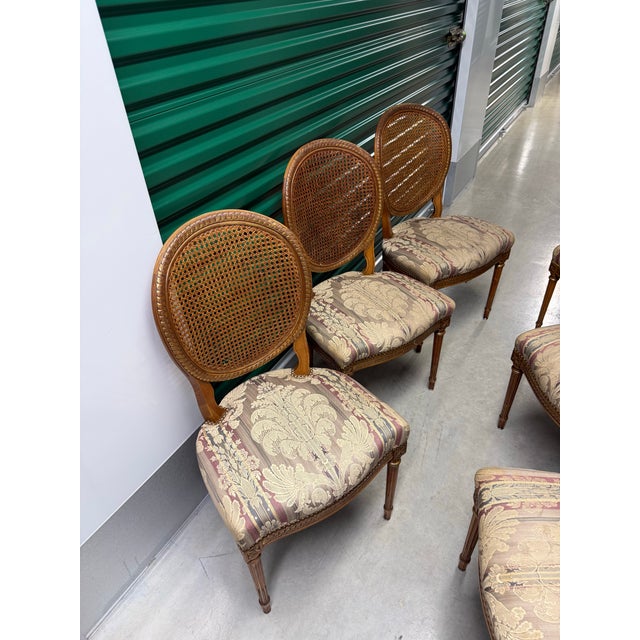 French 1960’s Set of 6 Louis XVI Style Fauteuils - Side Chairs by Simon Loscertales - Bona, Spain For Sale - Image 3 of 10