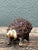 Coffee Vintage Textured Ceramic Hedgehog Sculpture For Sale - Image 8 of 14