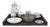 Biedermeier Mirabell Tête-À-Tête for Two on Wooden Tray from Fürstenberg, 1990s, Set of 12 For Sale