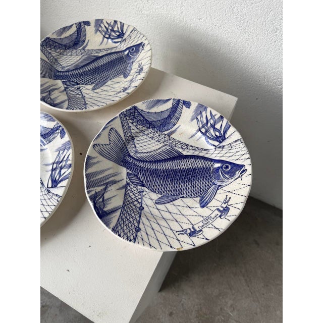 Fish Plates, 1980s, Set of 3 For Sale - Image 3 of 18