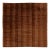 Modern Hand-Knotted Tibetan Wool & Silk Area Rug in Rust Terracotta & Espresso For Sale