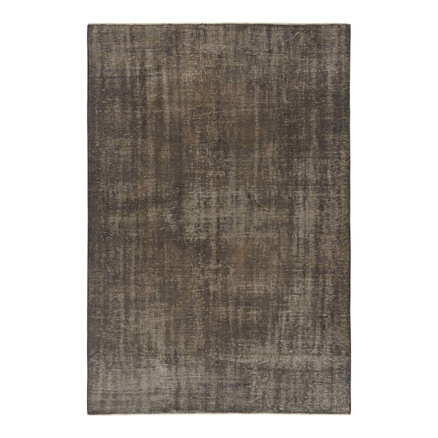 1970s Vintage Zeki Müren Plain Rug in Gray For Sale