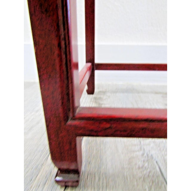 1960s Asian Solid Rosewood 36" High Square Plant Stand Pedestal For Sale - Image 10 of 12