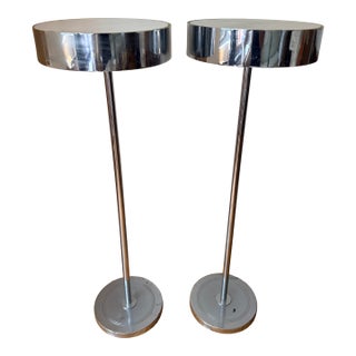 1960s Chrome Floor Lamps - a Pair For Sale