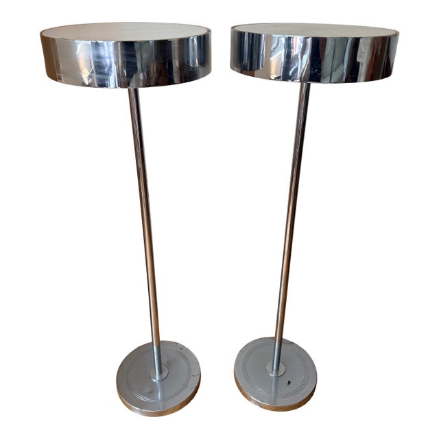 1960s Chrome Floor Lamps - a Pair For Sale