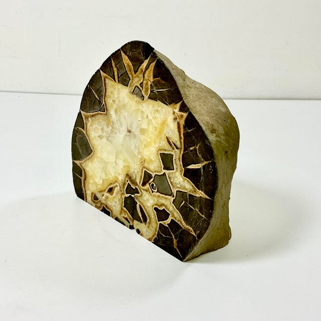 Mid-Century Abstract Geometric Boho Chic Septarian Stone Bookends - A Pair For Sale - Image 13 of 16