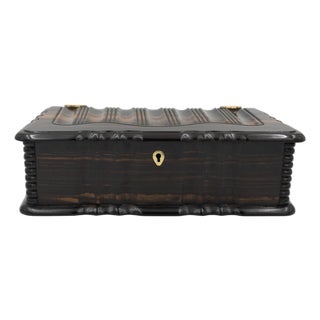 Anglo-Indian Solid Coromandel Book-Form Box Circa 1860 For Sale