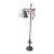 Mid Century Modern Gothic Iron Bridge Arm and Urn Floor Lamp For Sale