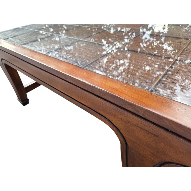1990s Tommy Bahama Lexington Cane Coffee Table British Colonial Classical Revival For Sale - Image 11 of 18