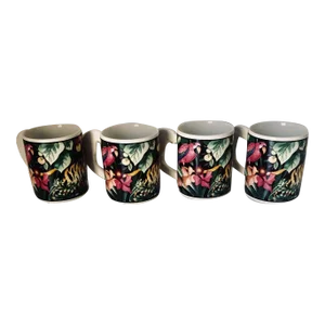90's Vitromaster Rain Forest Mugs S/4
