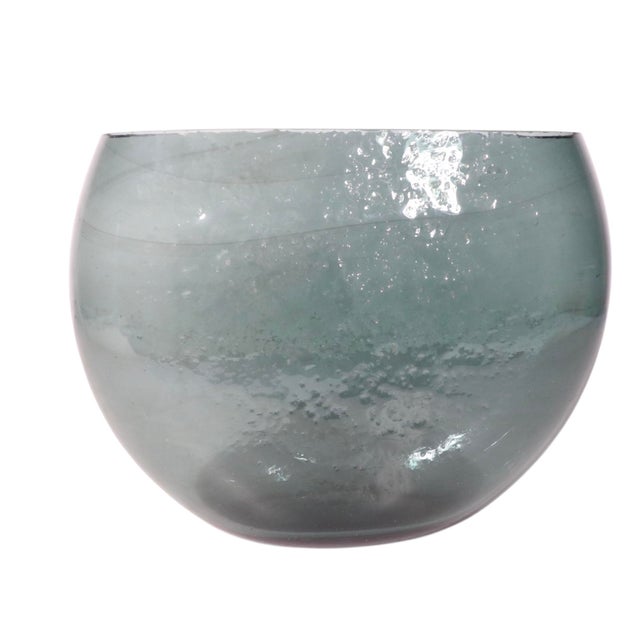 Glass Mid 20th Century Tinted Glass Pillow Vase For Sale - Image 7 of 10