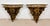 Rococo Pair of Italian Polychromed Wall Pedestals With Marble Tops, Mid-20th Century For Sale - Image 3 of 14