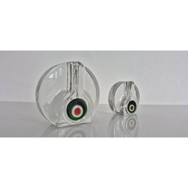 Glass Pop Art Glass Vases by H. Düsterhaus for Walther-Glas, Germany, 1960s, Set of 2 For Sale - Image 7 of 17