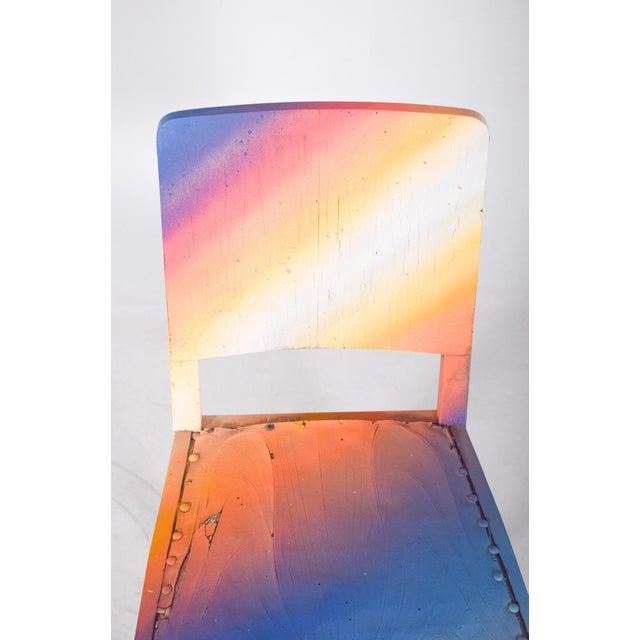 Wood Portuguese Painted Chair by Francisco Camilo, 1950s For Sale - Image 7 of 10