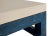 Cornflower Blue Paint Patina Shop Table as Coffee Table With Limestone Top For Sale - Image 8 of 8