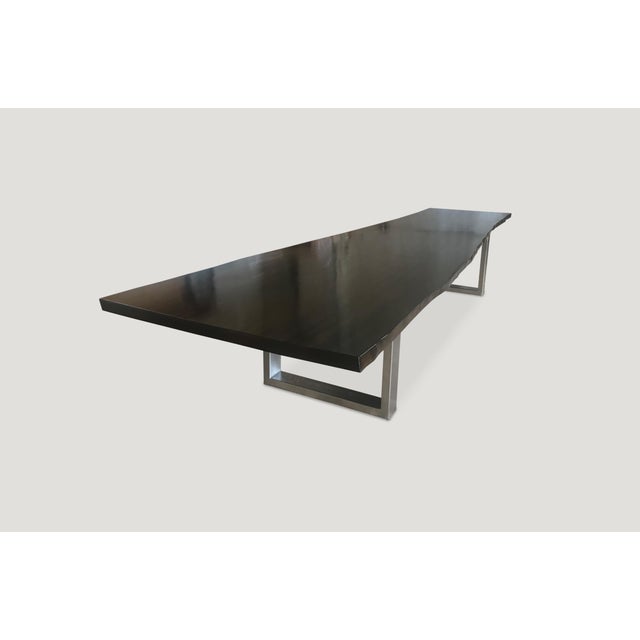 Contemporary Andrianna Shamaris Sycamore Wood Dining Table For Sale - Image 3 of 5