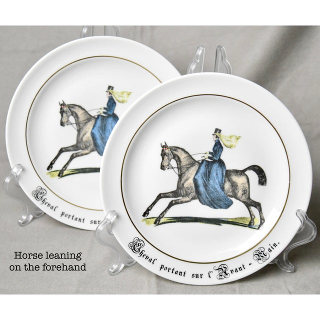 Late 20th Century Porcelaine d'Auteuil Paris France Equestrian Themed Plates, Set of 12 For Sale In Los Angeles - Image 6 of 10