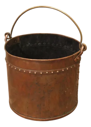 Antique Copper Coal Bucket, 1800s