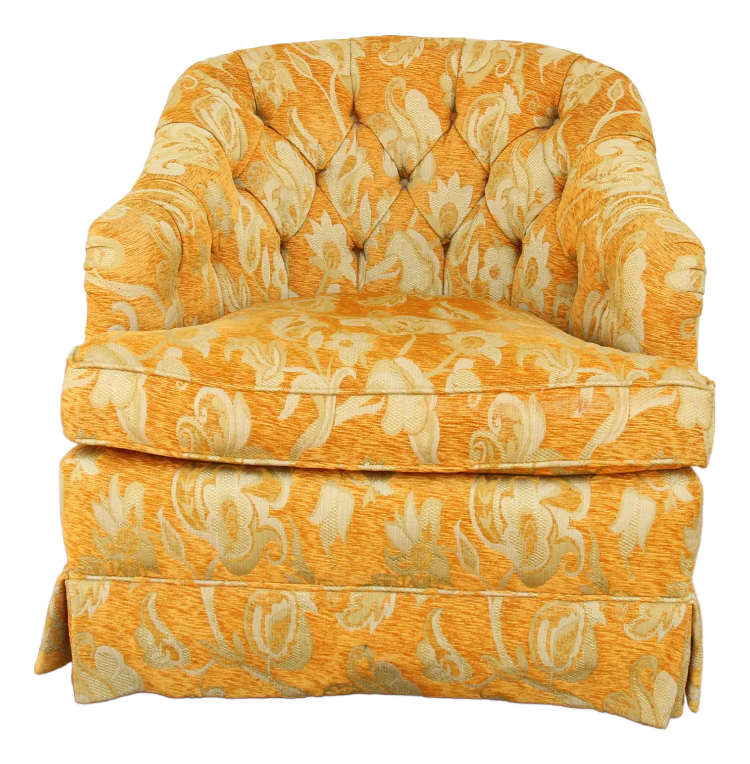 1970s Henredon Button Tufted Lounge Chair | Chairish