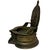 Brown 1990s Brass Oil Lamp With Embossed "Laxmi" Deity of Wealth & Prosperity For Sale - Image 8 of 9