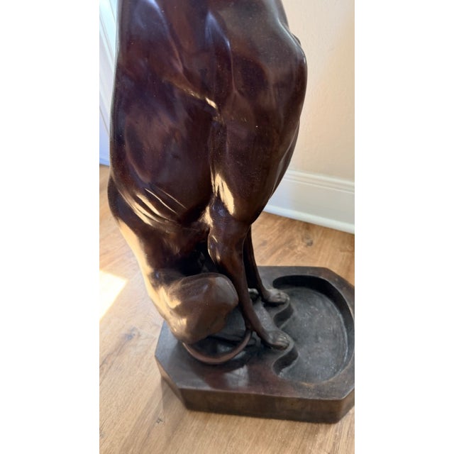 Mid 20th Century Charming Maitlin-Smith Bronze Whippet Dog Umbrella / Cane Stand For Sale - Image 14 of 16