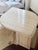 Postmodern Vintage Eye Shaped Travertine Coffee Table For Sale - Image 3 of 6