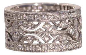 The Wide Body: Beverly K Signed Platinum and Diamond Eternity Band