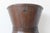 1990s Vintage Sculptural Dark Bamboo Rattan Hourglass Bowtie Pedestal Table For Sale - Image 5 of 15