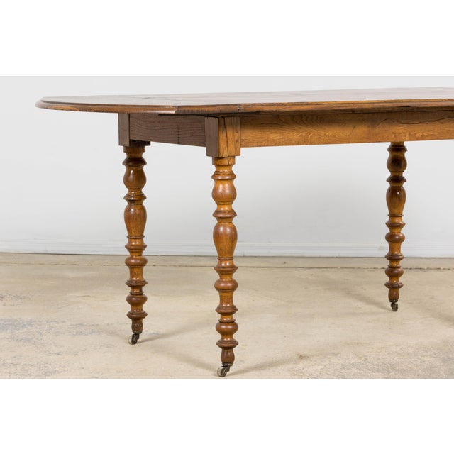 Antique French Country Oak Farm Table, Provence, Late 19th Century For Sale - Image 10 of 18