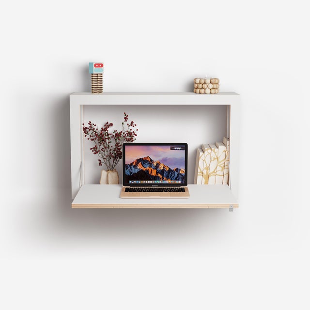 Not Yet Made - Made To Order 80x50x20 Folding Wall Desk with Storage from Ambivalenz For Sale - Image 5 of 18