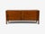 Mid-Century Modern Edmond Spence, Concave Dresser, Stained Wood, Brass, Sweden, 1950s For Sale - Image 3 of 17