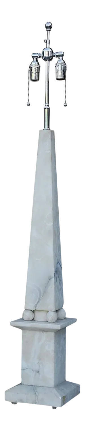 Alabaster Obelisk Lamp