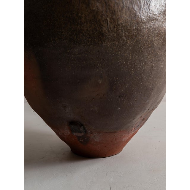 Japanese Antique Large Pottery Vase Late 19th–early 20th Century / Wabi Sabi / For Sale - Image 12 of 18