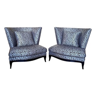 Pair of Donghia Modern "Geneva" Club Chairs For Sale