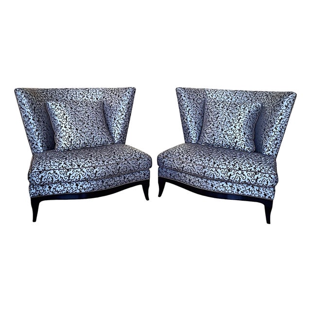 Pair of Donghia Modern "Geneva" Club Chairs For Sale