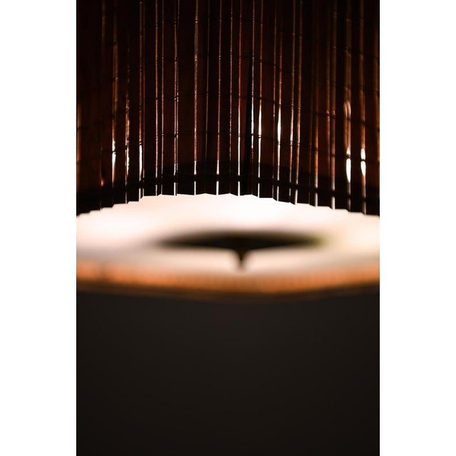 Metal Ceiling Lamp in Brass and Glass by Paavo Tynell, 1940s For Sale - Image 7 of 10