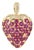 Whimsical Ruby Strawberry Pendant 2.55ct in 14k Yellow Gold With Pave Diamonds For Sale