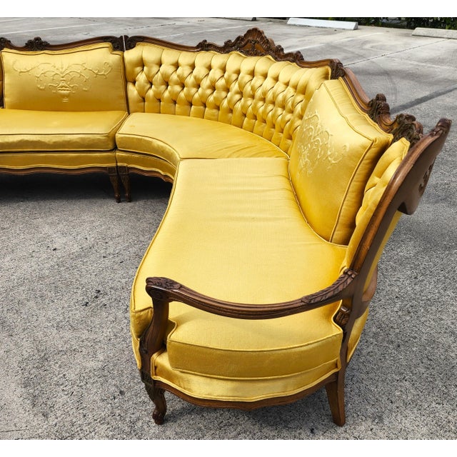 Vintage French Marie Antoinette Sectional Sofa For Sale In Miami - Image 6 of 18