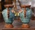 Green Pair of 19th Century French Barbotine Majolica Vases With Pears For Sale - Image 8 of 11