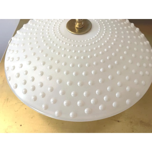 Hobnail Frosted Glass Ceiling Light For Sale - Image 10 of 12